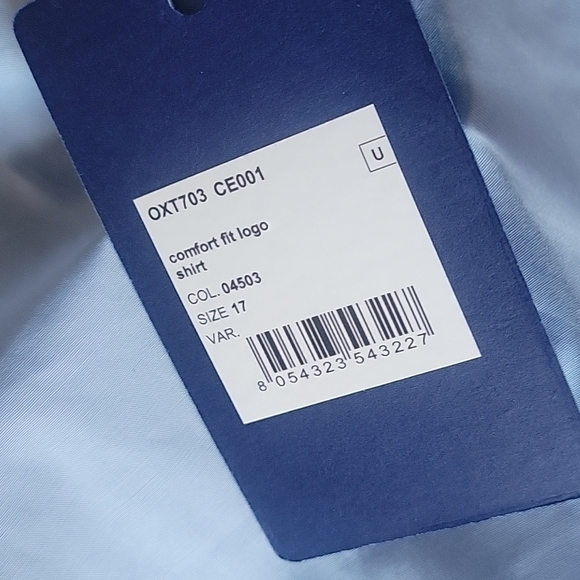 NEW! CAVALLI CLASS Light Blue Men's Comfort Fit Buttondown Shirt 17. - Picture 3 of 6